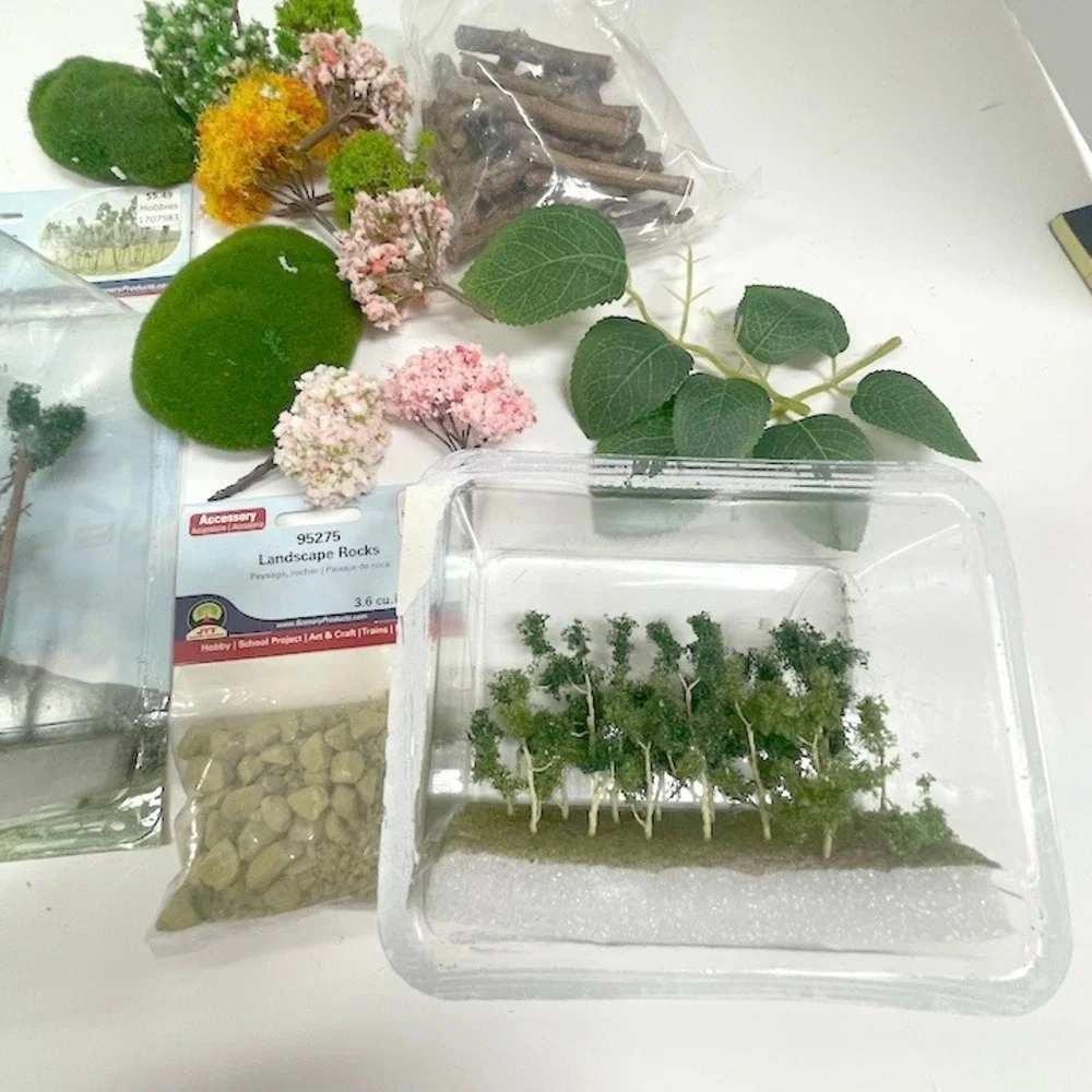 Hobby Model Scenery Natural Foliage Tree Landscape Rocks Bundle Kit